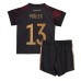 Tyskland Thomas Muller #13 Barnkläder Borta matchtröja till baby VM 2022 Kortärmad (+ Korta byxor) Billigt